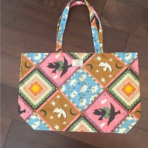 Sezane X Pangea, Patchwork Canvas Tote Bag, NWOT